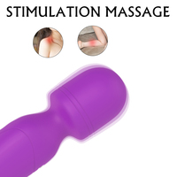 Heizender Zauberstab-Vibrator 2-in-1-Design 9 Modi für G-Punkt- und Klitorisstimulation Leistungsstarkes AV-Erwachsenenspielzeug für Frauen