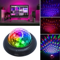 PKnight Projecteur de Scène LED DMX Rechargeable, Petite Boule Magique, Contrôle Sonore, IP65, Lumière Rotative à Changement de Couleur