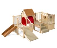 Équipement de terrain de jeu intérieur sûr et écologique personnalisable Jeu en bois conçu par des professionnels pour les enfants