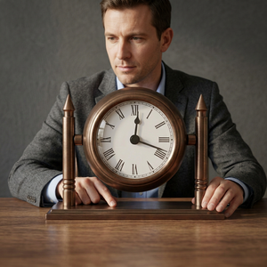 Vintage <b>Battery</b> Operated <b>Mechanical</b> Table <b>Clock</b>-Antique Desk <b>Clock</b>-Decorative Retro Aluminum Table <b>Clock</b> with Modern Design - Product Image 5