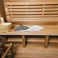 Ruang Sauna Tong Kayu Luar Ruangan untuk 4 Orang, Sauna Tong Kayu Tradisional