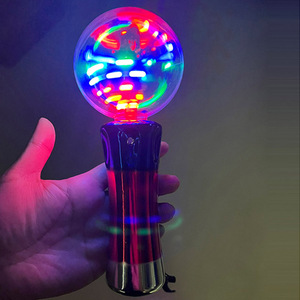 Bacchetta Magica Luminosa a Forma di Palla, Giocattolo LED Rotante Lampeggiante, Bacchetta Luminosa a Sfera Girevole in Plastica per Feste di Compleanno per Bambini - Product Image 3