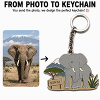 Gantungan Kunci Gajah Kustom Grosir Kenya Safari Wildlife Logam Enamel Suvenir untuk Toko Hadiah Turis
