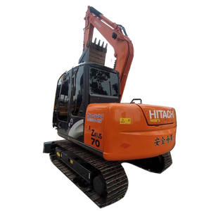 Vente en gros d'excavatrice hydraulique sur chenilles Hitachi ZX70 de 7 tonnes, importée du Japon, d'occasion, certifiée CE, avec brise-roche - Product Image 1