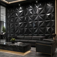 Panneau mural en PVC moderne, revêtement mural décoratif 3D, revêtement mural intérieur imperméable pour projets commerciaux