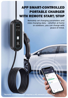 Chargeur EV portable intelligent 3,5 kW 16A GBT avec écran couleur de 1,3 pouce, étanche IP65, câble de 3 m, plug and play pour usage domestique