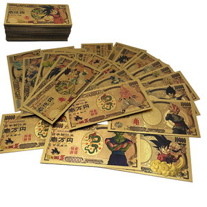 DBZ japon Dragon Ball <span class=keywords><strong>Bejita</strong></span> Yonsei Vegeta 10000 Yen billets de banque en plastique doré pour Collection classique de d'enfance - Product Image 1