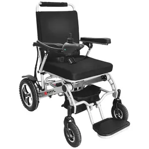 Uwant kursi roda lipat lebar kustom, penggerak listrik tugas berat 17Km dengan pengendali jarak jauh