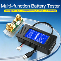 Pengukur Kapasitas Baterai Peacefair PZEM-015 8-120V 100A-500A DC Volt Ampere Meter 0-999Ah Coulometer untuk Paket Baterai