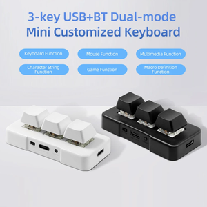 Mini <span class=keywords><strong>Teclado</strong></span> Mecánico Personalizado MK321 BT de 3 <span class=keywords><strong>Teclas</strong></span>, USB BT 2.4G, 3 Modos, Macro, <span class=keywords><strong>para</strong></span> Oficina, Juegos, Multimedia - Product Image 5