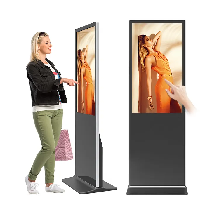 55 inch audio player android aluminium enclosure information board commercial lcd touch screen digital signage kiosk