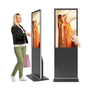 55 Inch Audio Player Android Aluminium Enclosure Information Board Commercial Lcd Touch Screen Digital Signage Kiosk