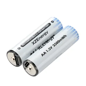 Hot sell 1.5 volt lithium rechargeable batteries aa aaa Nizn usb aa rechargeable battery 1.5v suppliers