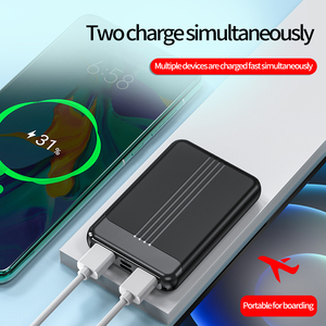 Puerto USB dual 10000mAh Banco de energía móvil de carga súper rápida Tamaño pequeño <span class=keywords><strong>simple</strong></span> para cualquier teléfono celular con potencia de salida de 20W 10W - Product Image 6
