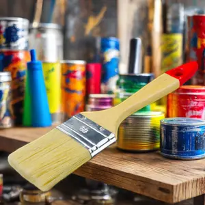 High Quality DIY Flat Paint Brushes Best-Selling Customizable OEM Supermarket Wholesale For Cleaning Decoration Repair