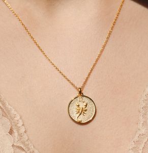 Joyería Loveher, collar de cadena de Cable <span class=keywords><strong>Escorpio</strong></span> de moda Retro de lujo, latón plateado 925 para uso General, no es fácil de desvanecer - Product Image 5