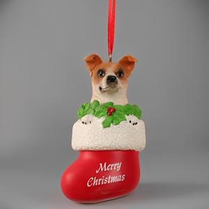 Productos en Stock, Adorno Navideño Personalizado de Resina con Diseño de Cachorro <span class=keywords><strong>Chihuahua</strong></span> de 2.95'' de Alto, Divertido y Personalizable - Product Image 1