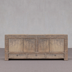 Mobile Artigianale <span class=keywords><strong>in</strong></span> <span class=keywords><strong>Legno</strong></span> Massello con Tre Cassetti e Due Ante, Stile Antico di Lusso, Rustico, Ecologico e Durevole per Soggiorno - Product Image 1