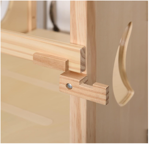 Taburete de Cocina Plegable de Madera para Niños, Taburete Auxiliar con Asas y Barandilla de Seguridad, Muebles para Sala de Estar - Product Image 5