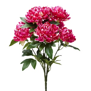 Fornitura di fabbrica 22 pollici di alta qualità fatta a mano peonia cespuglio 8 fiori artificiali per matrimoni caratteristiche realistiche - Product Image 1