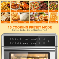 Horno Freidora de Aire de 25L con Ventilador de Convección, Horno Eléctrico de Convección de Sobremesa para Hornear, Asar y Grillar en Casa