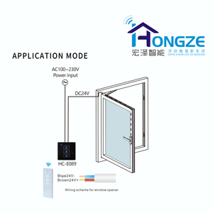 Ouvre-fenêtre électrique en alliage d'aluminium Hongze, moderne, automatique, intelligent, contrôlé par application, actionneur caché, bras rotatif, pour fenêtre à battant - Product Image 2