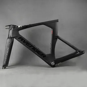 Carbon fahrrad rahmen gabel sattelstütze stem triathlon lenker komplette set tt avenger fahrrad zeit trial bike TM6