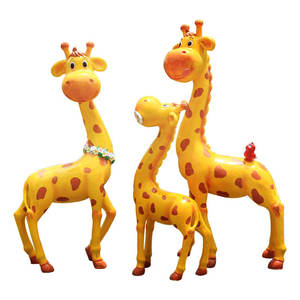 Sculptures de dessin animé <span class=keywords><strong>en</strong></span> résine faites à la main ornements d'affichage de centre commercial statue de <span class=keywords><strong>girafe</strong></span> grandeur nature décorations de jardin de paysage extérieur - Product Image 5