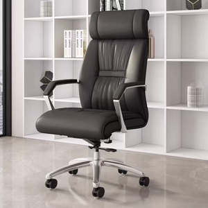 كرسي مكتب تنفيذي حديث مصنوع من الجلد الصناعي قابل للتعديل في الارتفاع ومتين - Product Image 4