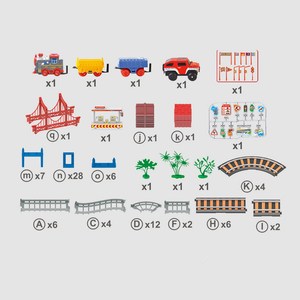 Bán Chạy Xe Lửa Đường Sắt Tháo Rời Sáng Tạo Cổ Điển Cho Trẻ Em Xe Lửa Điện Phiêu Lưu Bằng Nhựa Đồ Chơi Theo Dõi Thành Phố - Product Image 5