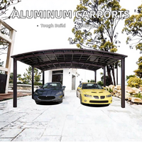 Abri de voiture extérieur en alliage d'aluminium, auvent de style simple avec toit arqué, panneaux de pergola, abri imperméable pour patio et parking de voiture