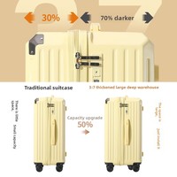 Valise de cabine unisexe grande capacité en ABS avec roues pivotantes, tailles 28/32 pouces, verrouillable, port USB, serrure à combinaison antivol