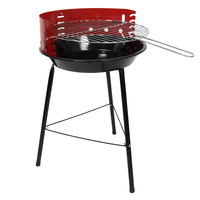 Barbecue au charbon de bois pliable de style coréen en acier émaillé, réglable en hauteur, pour 3 à 5 personnes, avec dispositif de sécurité anti-flamme