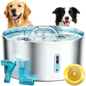 Bebedero Automático para Mascotas de Acero Inoxidable, Dispensador de Agua para Mascotas de Gran Capacidad de 7L, Bebedero Recargable para Perros y Gatos de Interior - Product Image 1