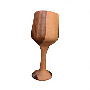 AZ ENTERPRISES - Juego de 2 Copas de Vino de Madera Ecológicas Hechas a Mano, Modelo AZE-WG035, Capacidad de 250 ml, Diseño Moderno para Cócteles y Fiestas - Product Image 4