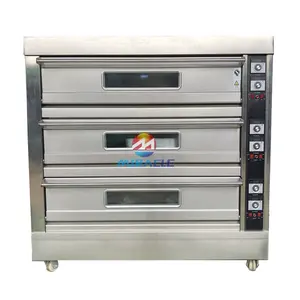 Easy operation 3 deck 6 trays gas bakery deck oven for sale