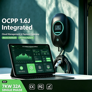 สถานีชาร์จรถยนต์ไฟฟ้าแบบติดผนัง 7kW AC Smart EV Wallbox Type 2 สำหรับใช้ในบ้าน พร้อมระบบควบคุมผ่านแอพ WiFi, RFID และ OCPP มาตรฐาน IP65 ได้รับการรับรอง CE และ FCC รองรับ OEM รับประกันโดยตรง 18 เดือน - Product Image 2