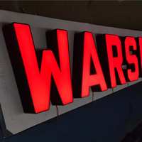 Huruf Akrilik Luar Ruangan 3D dengan Lampu LED, Tanda Kustom, Logo 3D untuk Bisnis, Papan Signage, Tanda LED Kustom untuk Bisnis Dalam Ruangan
