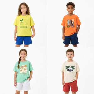 Lot de stock en gros, surplus, lots mixtes, styles variés, ensembles d'été imprimés de dessins animés pour enfants, vêtements pour enfants - Product Image 3