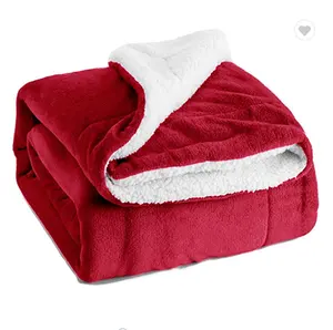 Manta Cobertores microfibra peluche inverno tiro flanella Sherpa coperte in pile