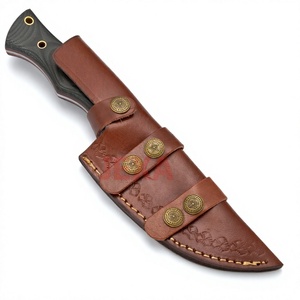 Couteaux de chasse faits à la main en acier au carbone avec manche en os, légers et faciles à transporter, avec étui en cuir pour le camping en plein air et le dépecage - Product Image 4