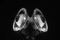 Lentille optique LED de 45 mm du fabricant, lentille LED pour usage commercial et intérieur, lentille à angle réglable
