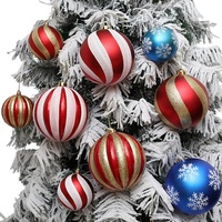 Boules de Noël transfrontalières en plastique, décorations suspendues de 10 cm, 12 cm, 15 cm, pour mariages, anniversaires, vitrines, en forme de citrouille