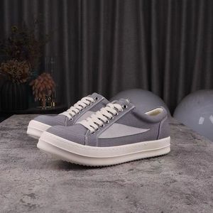 <b>Top</b> Quality Men Shoe Low <b>Top</b> Women Sneaker Black Lace up Designer Luxury Owens Leather Thick-sole Casual Flat Shoe - Product Image 4