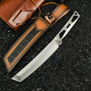 Épée de samouraï japonaise à lame droite, à manche creux et à bords froids, personnalisée, en acier inoxydable, couteau multifonctionnel - Product Image 1