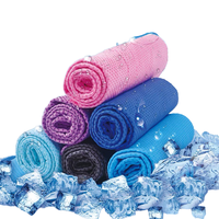 Toalla Fría Personalizada para Deportes al Aire Libre, de Secado Rápido, Absorbente de Sudor, Refrescante, para Fitness, Color Sólido, para Camping