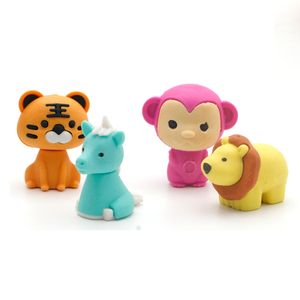Soododo XDDZ3 OEM Vente en gros Mini crayon en caoutchouc mignon dessin animé <span class=keywords><strong>tigre</strong></span> forme gommes cadeau amusant 3d pour l'école enfants Animal <span class=keywords><strong>hélicoptère</strong></span> - Product Image 4