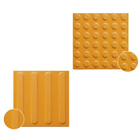 Carrelage Céramique Tactile Jaune Glaçuré 300x300mm pour Ligne Ferroviaire à Grande Vitesse et Métro – Garantie 1 An