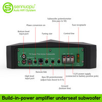 Caisson de basses 8 pouces OEM Sennuopu, haut-parleur audio, pour voiture Active, caisson de basses, avec amplificateur intégré