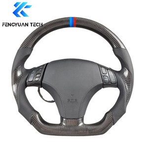 Volante de Fibra de Carbono con Fondo Plano Forjado a Medida para <span class=keywords><strong>Mazda</strong></span> 3 <span class=keywords><strong>6</strong></span> 5 8 CX7 RX8 CX5 RX7 MX5 CX90 2003 2010 2012 2015 - Product Image 3